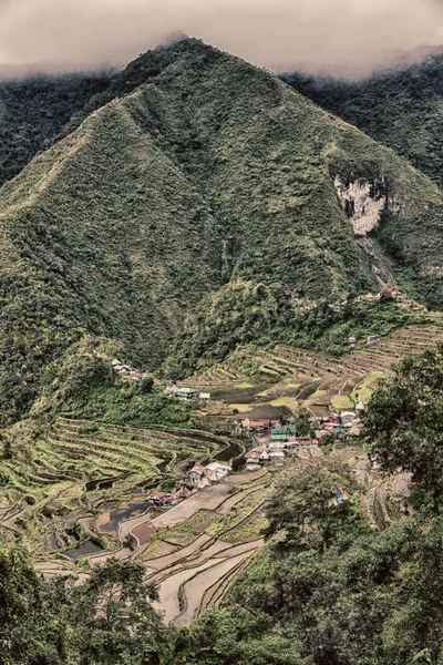 Desenfoque Filipinas Terraza Campo Para Coultivation Arroz Banaue Unesco Sitio —  Fotos de Stock
