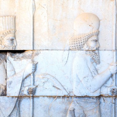 İran Persepolis 'inde eski kalıntılar tarihi anıtlar ve rui