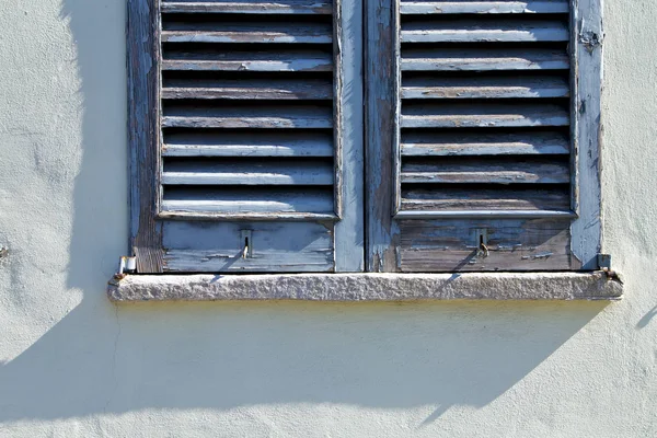 Grey Window Castellanza Palaces Italy Abstract Sunny Day Wood Venetian — Stock Photo, Image