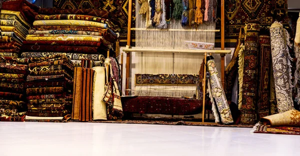 Borrão Iran Tapete Antigo Têxtil Artesanal Belo Ornamento Árabe — Fotografia de Stock