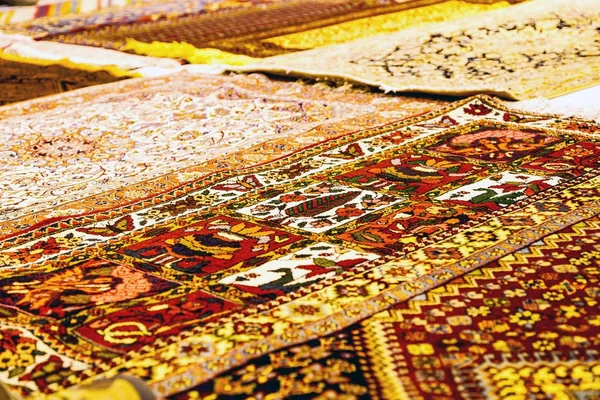 Dalam irisan karpet antik tekstil — Stok Foto