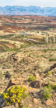  Lesotho sokak köyde mountain yakınındaki  