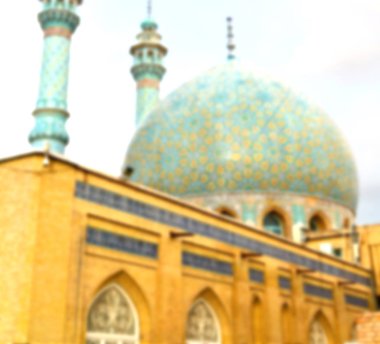 İran ve eski antika Camii minaresi