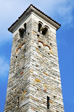 Varano borghi eski İtalya soyut  