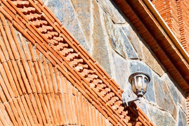 Fas Afrika doku sokak lambası kırmızı kiremit