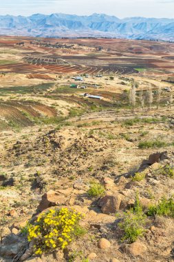  Lesotho sokak köyde mountain yakınındaki  