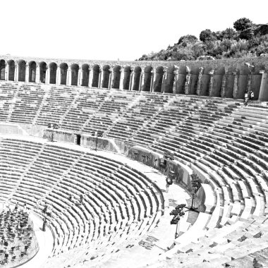  Aspendos ve Türkiye'nin Avrupa'nın eski tiyatro abstrac kırık