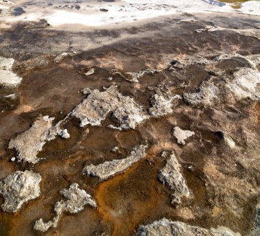 su banyosu ve Traverten pamukkale Türkiye Asya soyut 