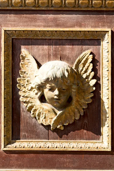 Крупный План Ангельской Текстуры Древней Деревянной Старой Двери — стоковое фото
