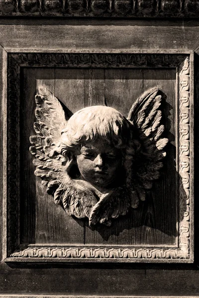 Крупним Планом Вид Ангельську Текстуру Антикварних Дерев Яних Старих Дверей — стокове фото