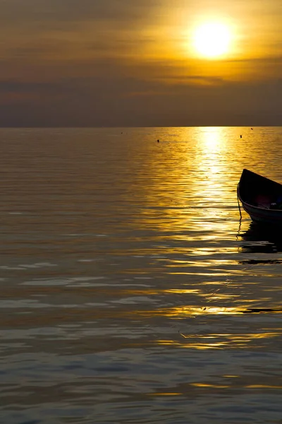 Asien i kho phangan bay isle sunset solen — Stockfoto