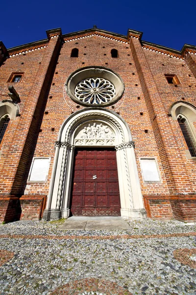Castiglione olona Kościół varese, Włochy stare ściany dzwonnicy — Zdjęcie stockowe