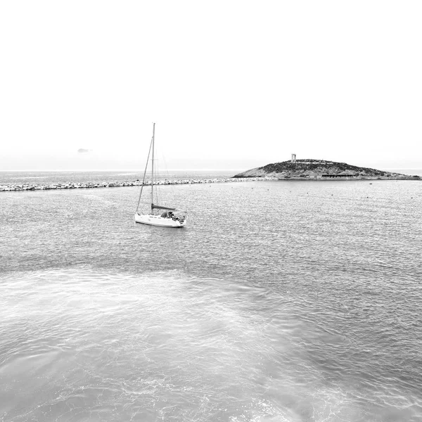 Schaum und Schaum von den Bootsinseln im Mittelmeer — Stockfoto