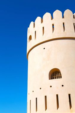 Umman muscat fort battlesment gökyüzü tuğla