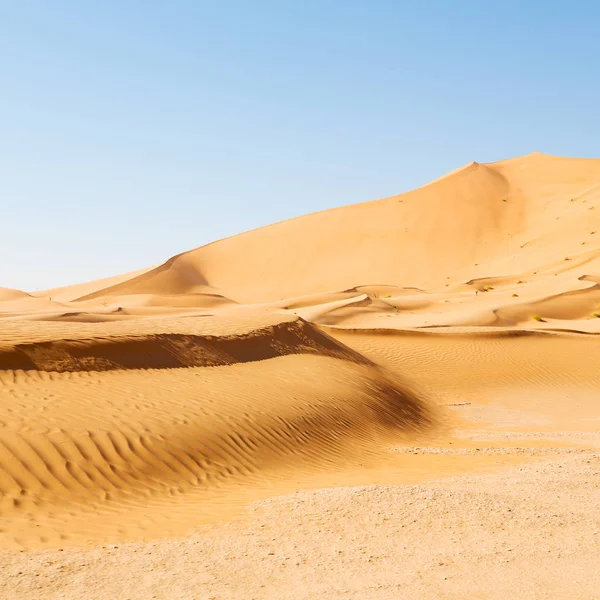 Barrio Vacío Duna Arena Aire Libre Oman Viejo Desierto Frotar — Foto de Stock