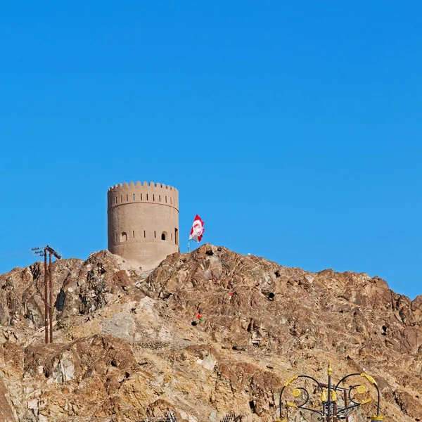 Pevnost Bitva Nebe Hvězda Cihla Oman Muscat Staré Obraně — Stock fotografie