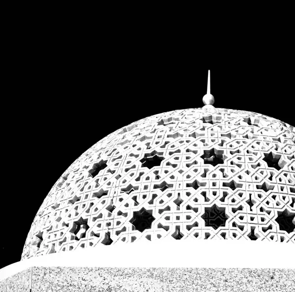 Menara Dan Agama Langit Yang Jelas Oman Muscat Masjid Tua — Stok Foto