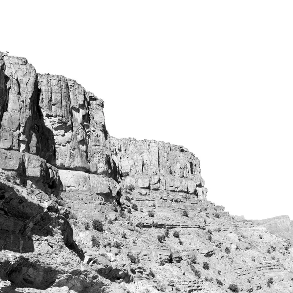 Desfiladeiro Desfiladeiro Céu Nublado Profundo Oman Montanha Velha — Fotografia de Stock