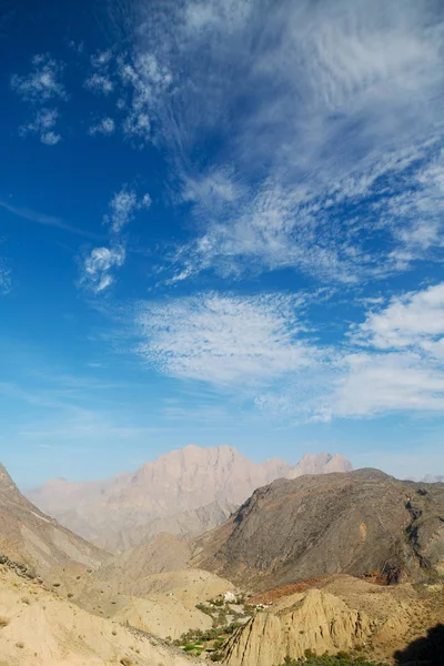 In oman  the old mountain  gorge — Stock Photo, Image