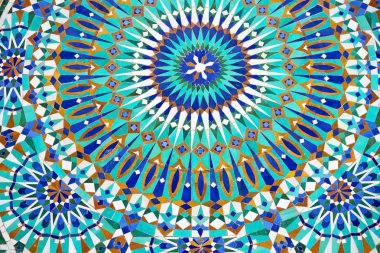 Fas Afrika eski colorated ve karo zemin seramik abst doğrultusunda