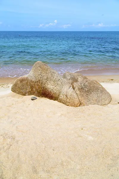 Kho s asia isle blanco playa árbol rocas tailandia — Foto de Stock