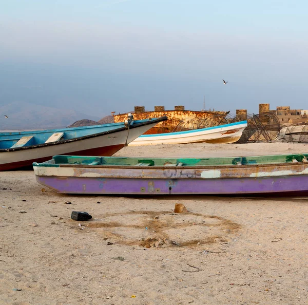 Mewa Pobliżu Oceanu Łodzi Oman Wybrzeża — Zdjęcie stockowe