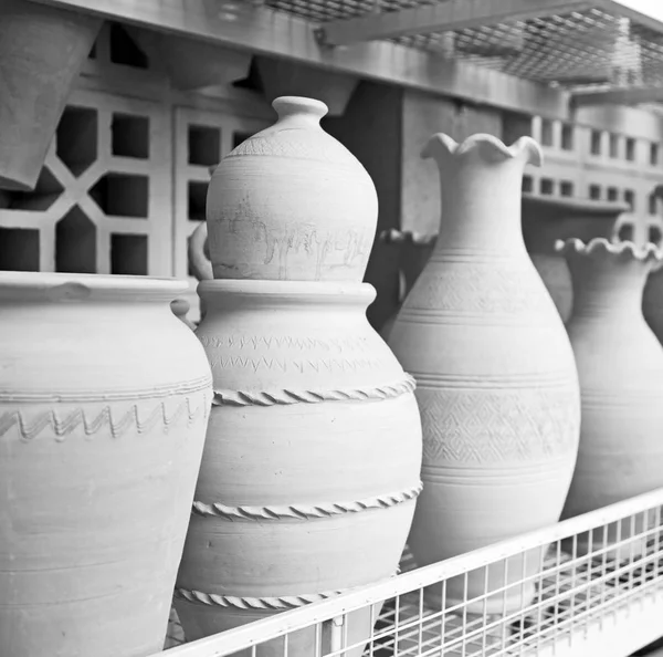 Mercado Venda Recipiente Fabricação Oman Muscat Cerâmica Velha — Fotografia de Stock