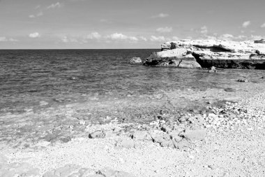 Umman sahil şeridi denizde okyanus Körfez rock ve plaj gökyüzü sakin ol