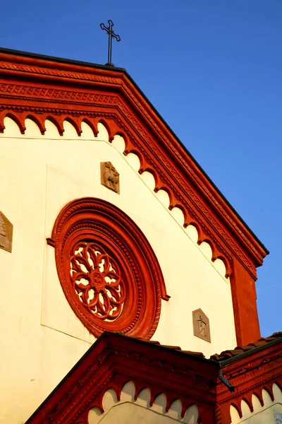 Rosenfenster italien lombardy die barza alte kirche cl — Stockfoto