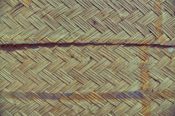 Una pared construida sobre bambú de mimbre —  Fotos de Stock