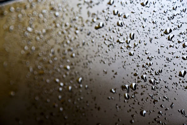 In a car after the rain some drops of water — Stock Photo, Image