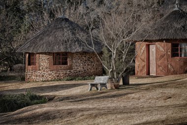  Lesotho sokak köyde mountain yakınındaki  