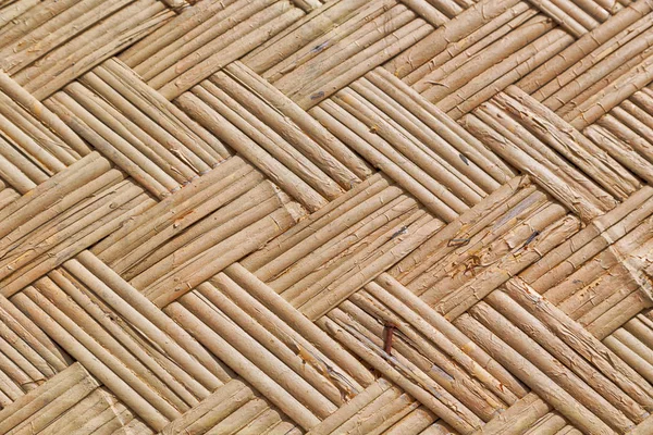 A wall build on wicker bamboo — Stock Photo, Image