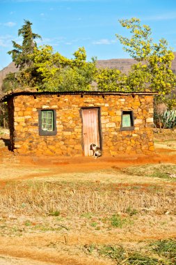  Lesotho sokak köyde mountain yakınındaki  