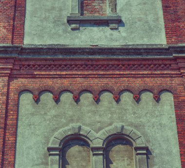 İtalya antik tarihi Ortaçağ dekorasyon duvar ve penceresinde