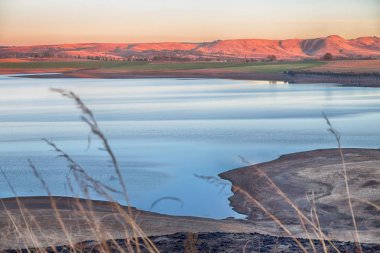   Güney Afrika su birikintisi Gölü tabiatı ve bush