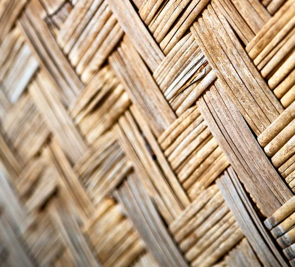 A wall build on wicker bamboo — Stock Photo, Image