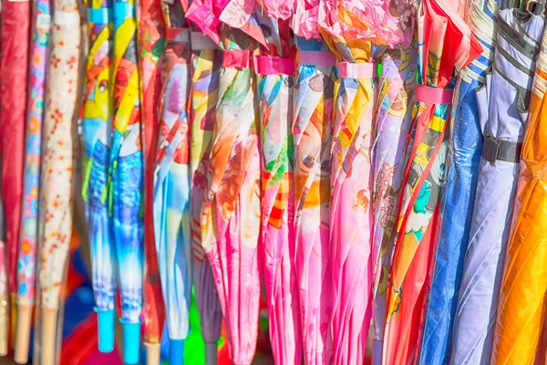 En una textura de mercado de paraguas — Foto de Stock
