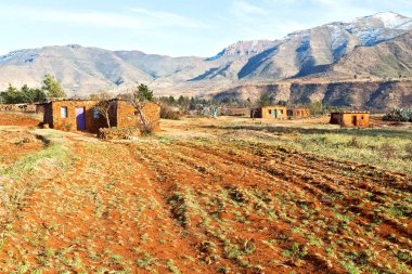 Lesotho sokak köyde mountain yakınındaki  