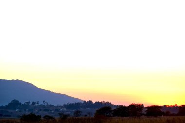  Güney Afrika soyut bulut ve günbatımı  