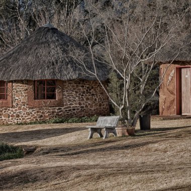  Lesotho sokak köyde mountain yakınındaki  