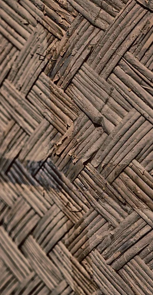 A wall build on wicker bamboo — Stock Photo, Image