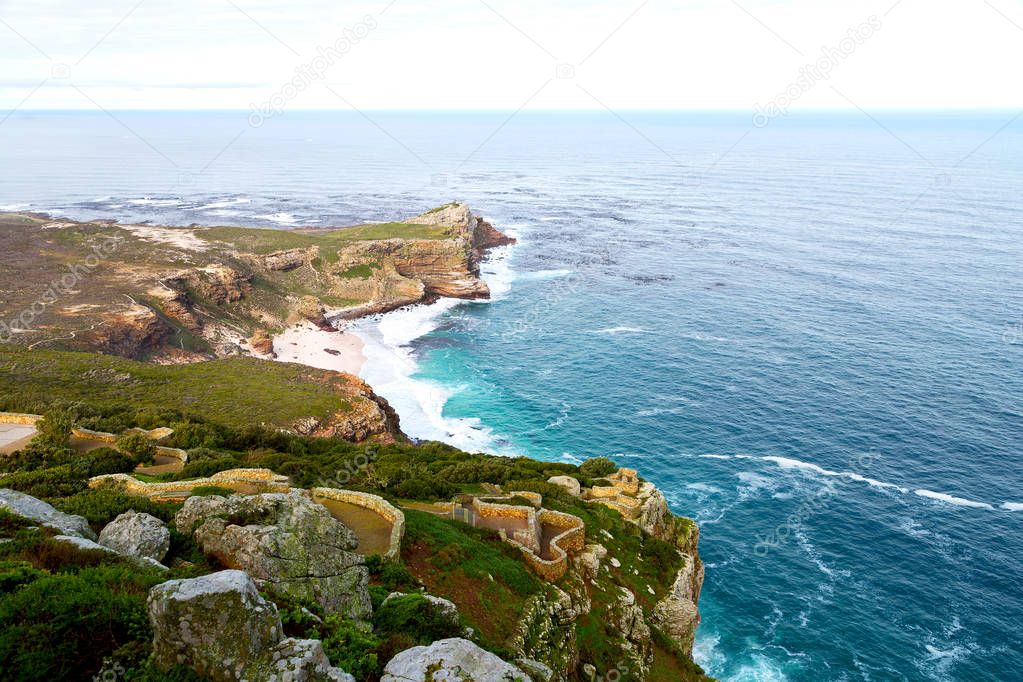   in south africa coastline  and natural park reserve