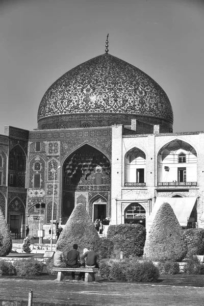 In iran old square mosque — Stock Photo, Image
