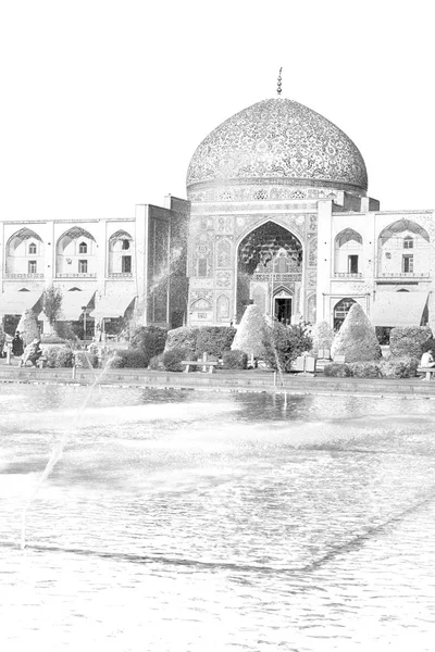 In iran old square mosque — Stock Photo, Image