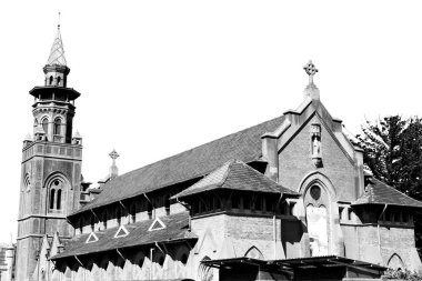  Güney Afrika eski kilisede şehir merkezinde  