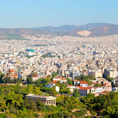 Eski Avrupa'nın eski ve yeni mimari Yunanistan congesti