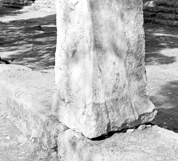 Phaselis mare cespuglio cancello a myra la vecchia colonna di pietra c — Foto Stock