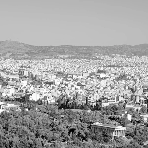 Città antica e nuova architettura nella vecchia Europa Grecia con — Foto Stock