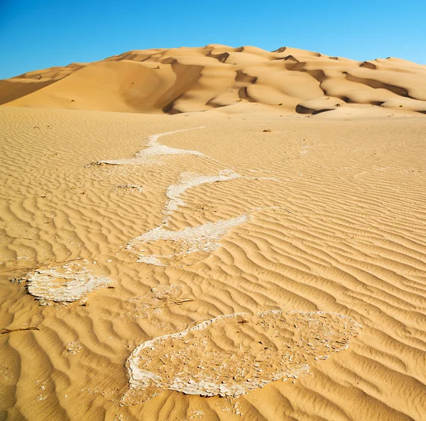 En oman viejo desierto frotar al khali el cuarto vacío y al aire libre —  Fotos de Stock